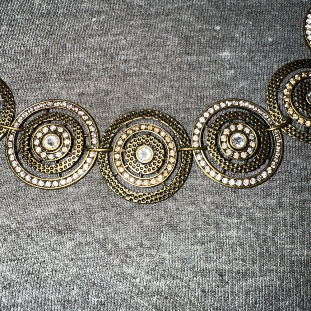 Elegant Gold and Silver Circle Necklace / Headband - Picture 2 of 4